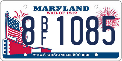 MD license plate 8BF1085