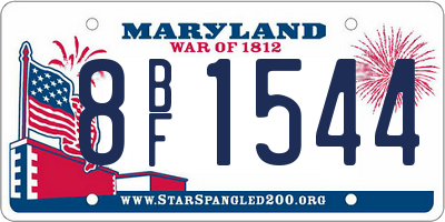 MD license plate 8BF1544