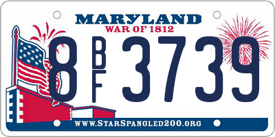 MD license plate 8BF3739
