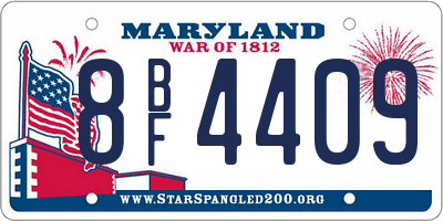 MD license plate 8BF4409