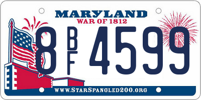 MD license plate 8BF4599