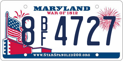 MD license plate 8BF4727