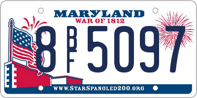 MD license plate 8BF5097