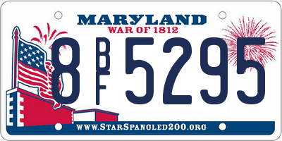 MD license plate 8BF5295