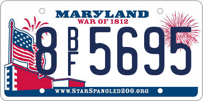 MD license plate 8BF5695
