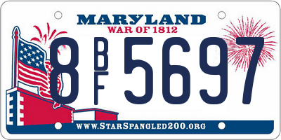 MD license plate 8BF5697