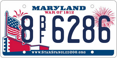MD license plate 8BF6286
