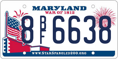 MD license plate 8BF6638