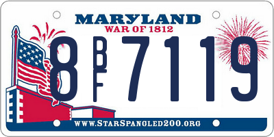 MD license plate 8BF7119