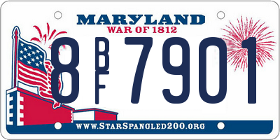 MD license plate 8BF7901
