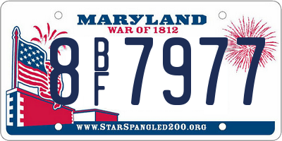 MD license plate 8BF7977