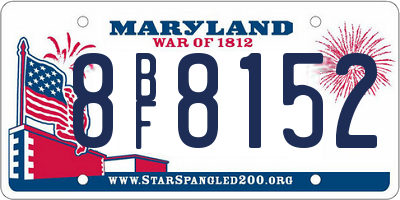 MD license plate 8BF8152