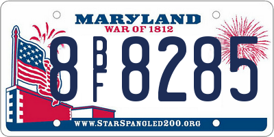 MD license plate 8BF8285