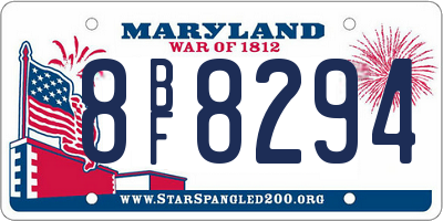 MD license plate 8BF8294