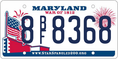 MD license plate 8BF8368