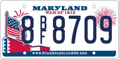 MD license plate 8BF8709