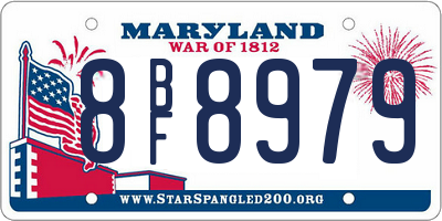 MD license plate 8BF8979