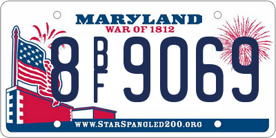 MD license plate 8BF9069