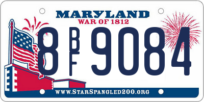 MD license plate 8BF9084