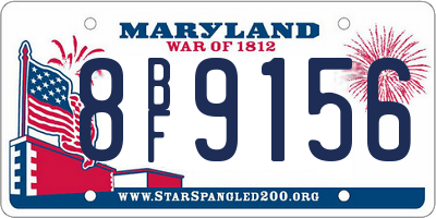 MD license plate 8BF9156