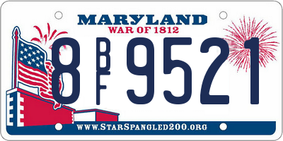 MD license plate 8BF9521