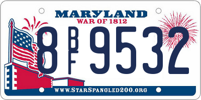 MD license plate 8BF9532