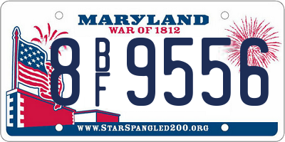 MD license plate 8BF9556