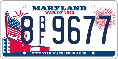 MD license plate 8BF9677