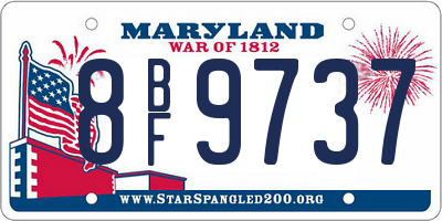 MD license plate 8BF9737