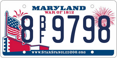 MD license plate 8BF9798