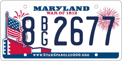 MD license plate 8BG2677