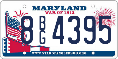 MD license plate 8BG4395