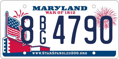 MD license plate 8BG4790