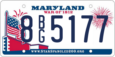 MD license plate 8BG5177
