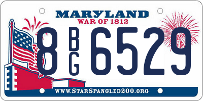 MD license plate 8BG6529