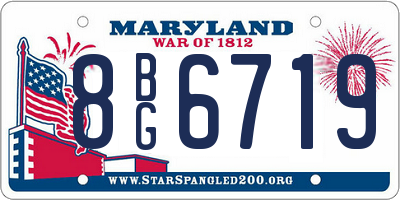 MD license plate 8BG6719