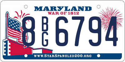 MD license plate 8BG6794