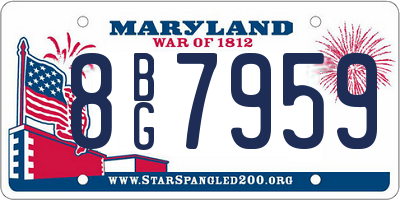 MD license plate 8BG7959