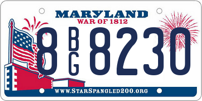 MD license plate 8BG8230