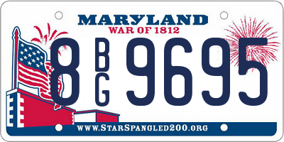 MD license plate 8BG9695