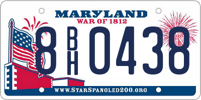 MD license plate 8BH0438