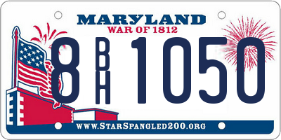 MD license plate 8BH1050