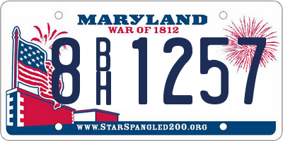 MD license plate 8BH1257