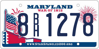 MD license plate 8BH1278