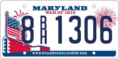 MD license plate 8BH1306