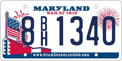 MD license plate 8BH1340