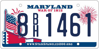 MD license plate 8BH1461
