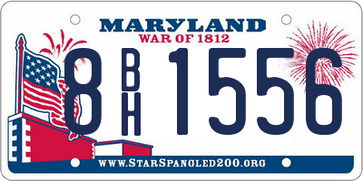 MD license plate 8BH1556