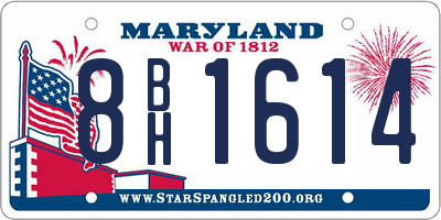MD license plate 8BH1614