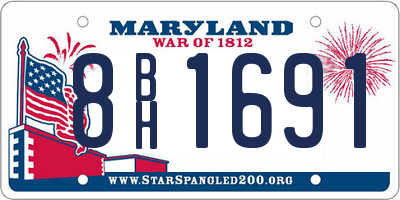 MD license plate 8BH1691